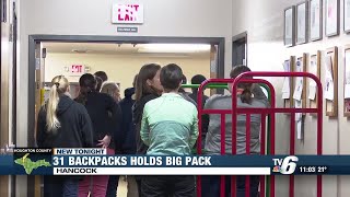 Dozens of volunteers fill hundreds of bags at 31 Backpacks winter break Big Pack