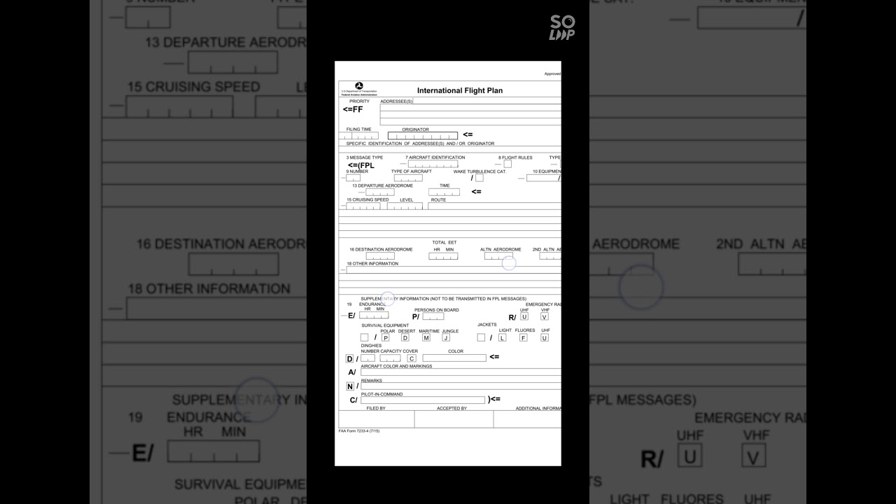 Step by step guide on how to fill out your Flight Plan