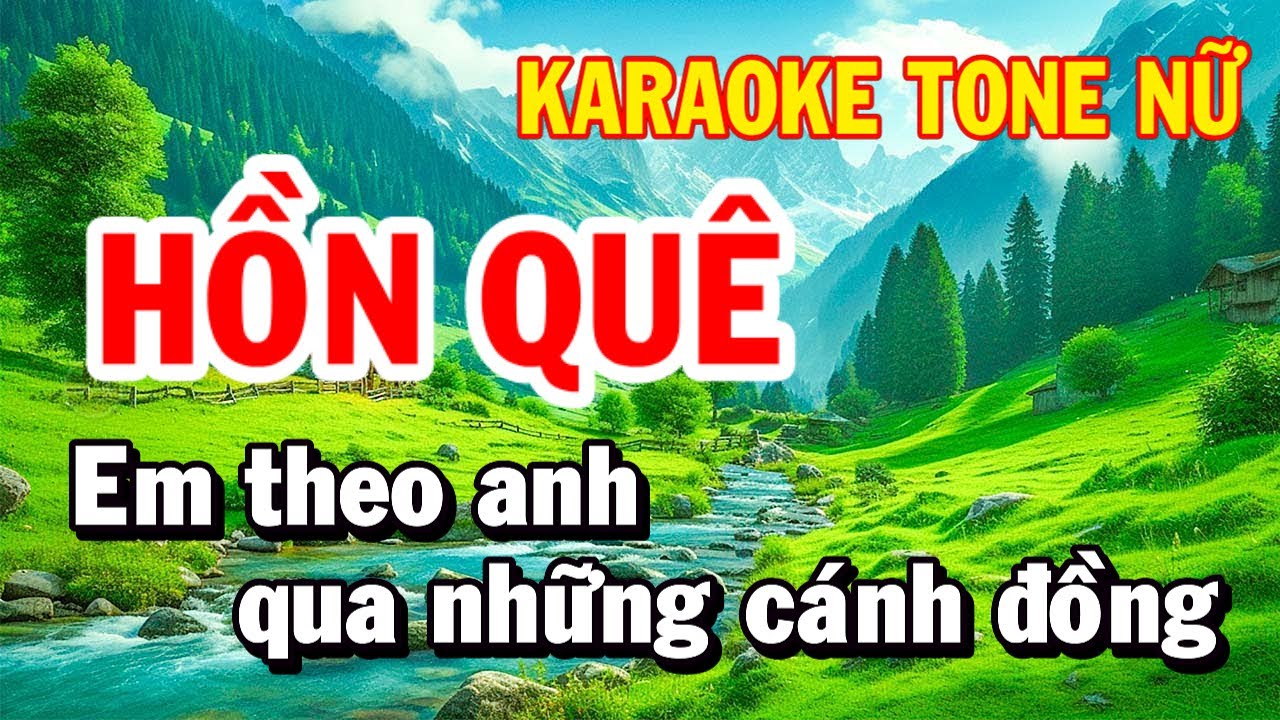 Hồn Quê Karaoke Tone Nữ Beat Hay Nhạc Sống Huỳnh Như