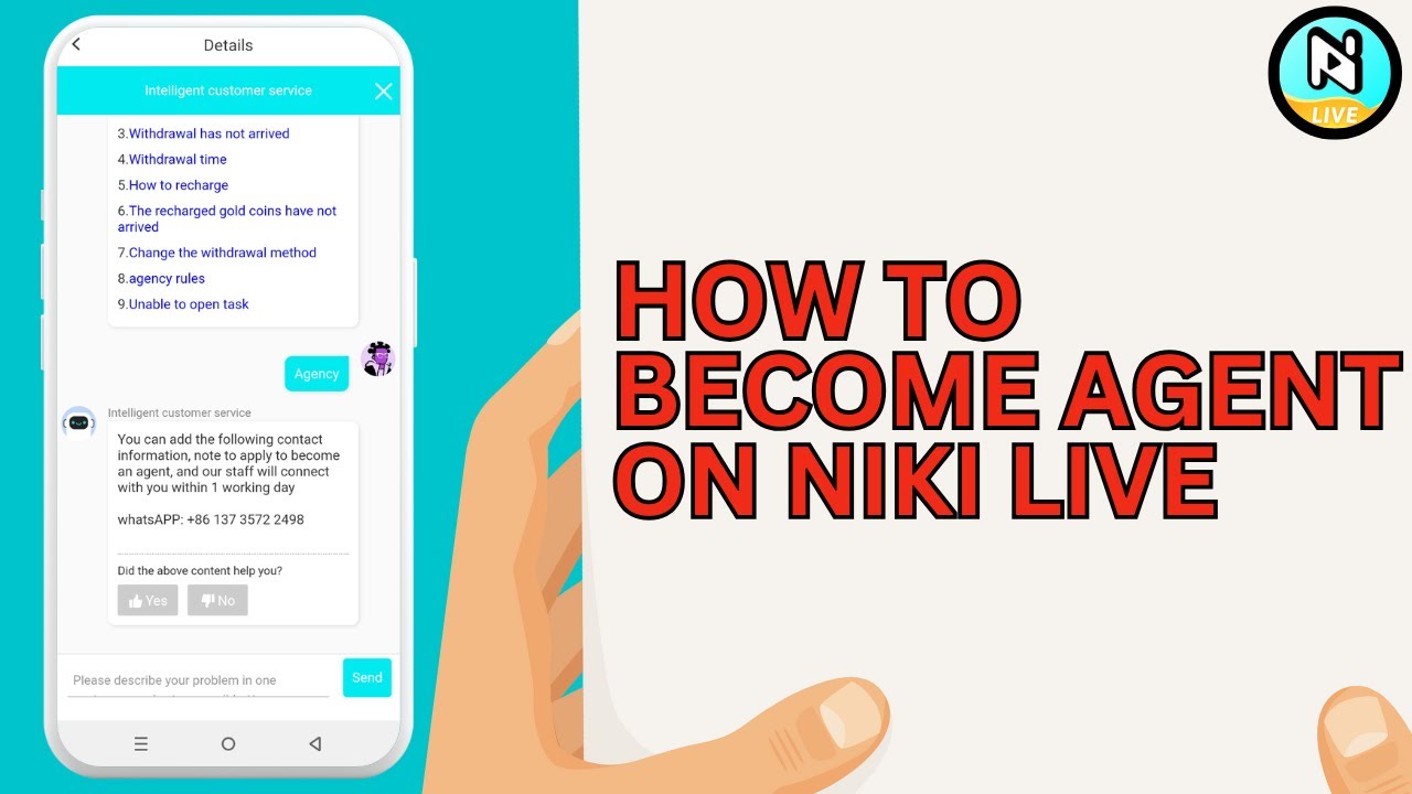 How to Become An Agent On Niki Live - YouTube