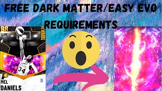 Evo Requirements for Free Dark Matter Mel Daniels-2k21 myteam