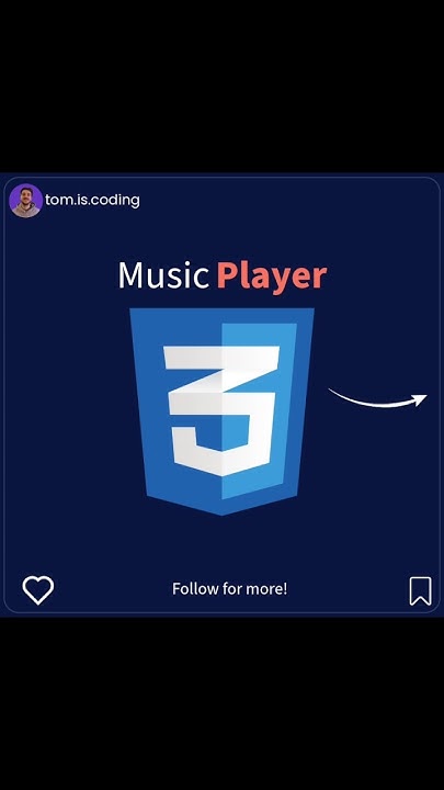 Create A Music Player Using JUST HTML And CSS Now! #feedshorts #coding ...