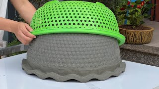 Smart Ideas - Creative Unique Plant Pots From Plastic Baskets And Cement