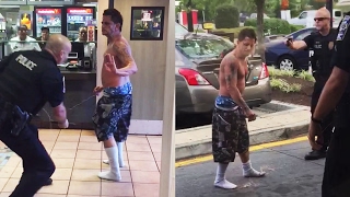 Pepper Spray Police Cant Stop Man With Superhuman Strength Cop Pepper-Sprays Vendor - Compilation