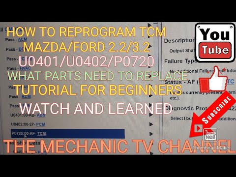 HOW TO REPROGRAM TCM USED IDS MAZDA/FORD 2.2/3.2 U0401/U0402/P0720 WHAT PARTS NEED TO REPLACE