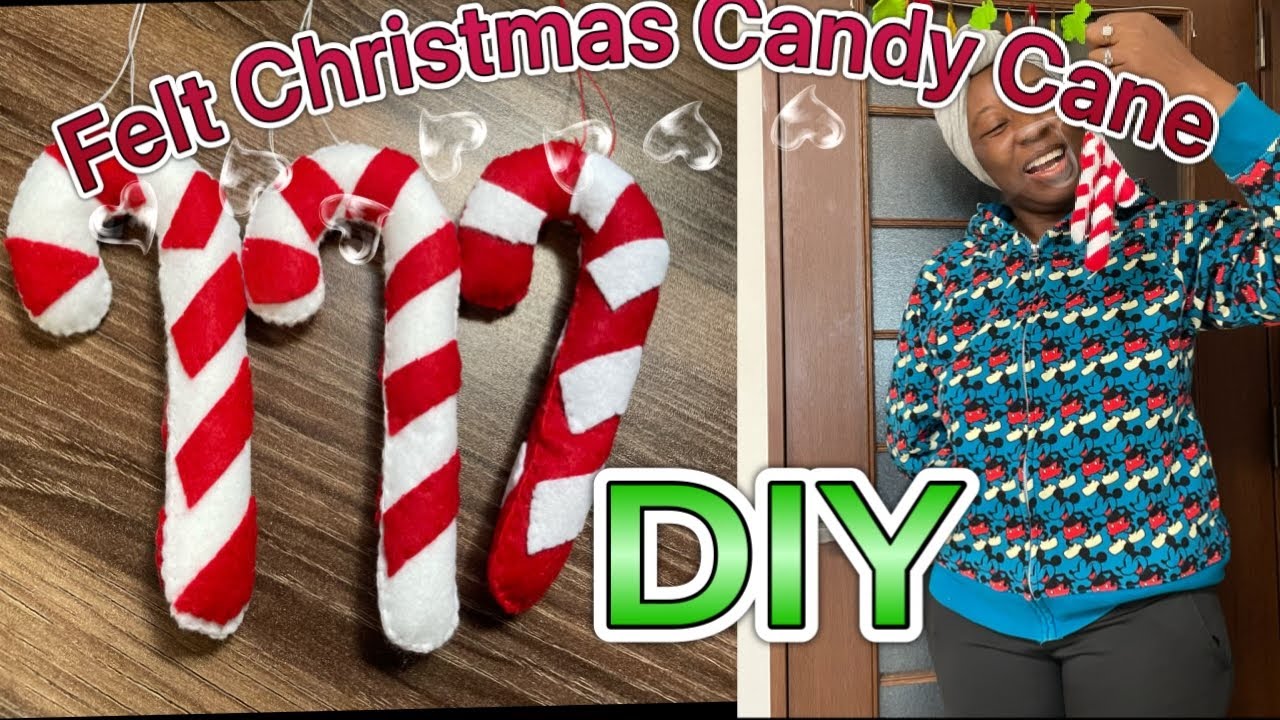 How to Sew a Christmas Candy Cane | Easy Holiday Craft Tutorial - YouTube