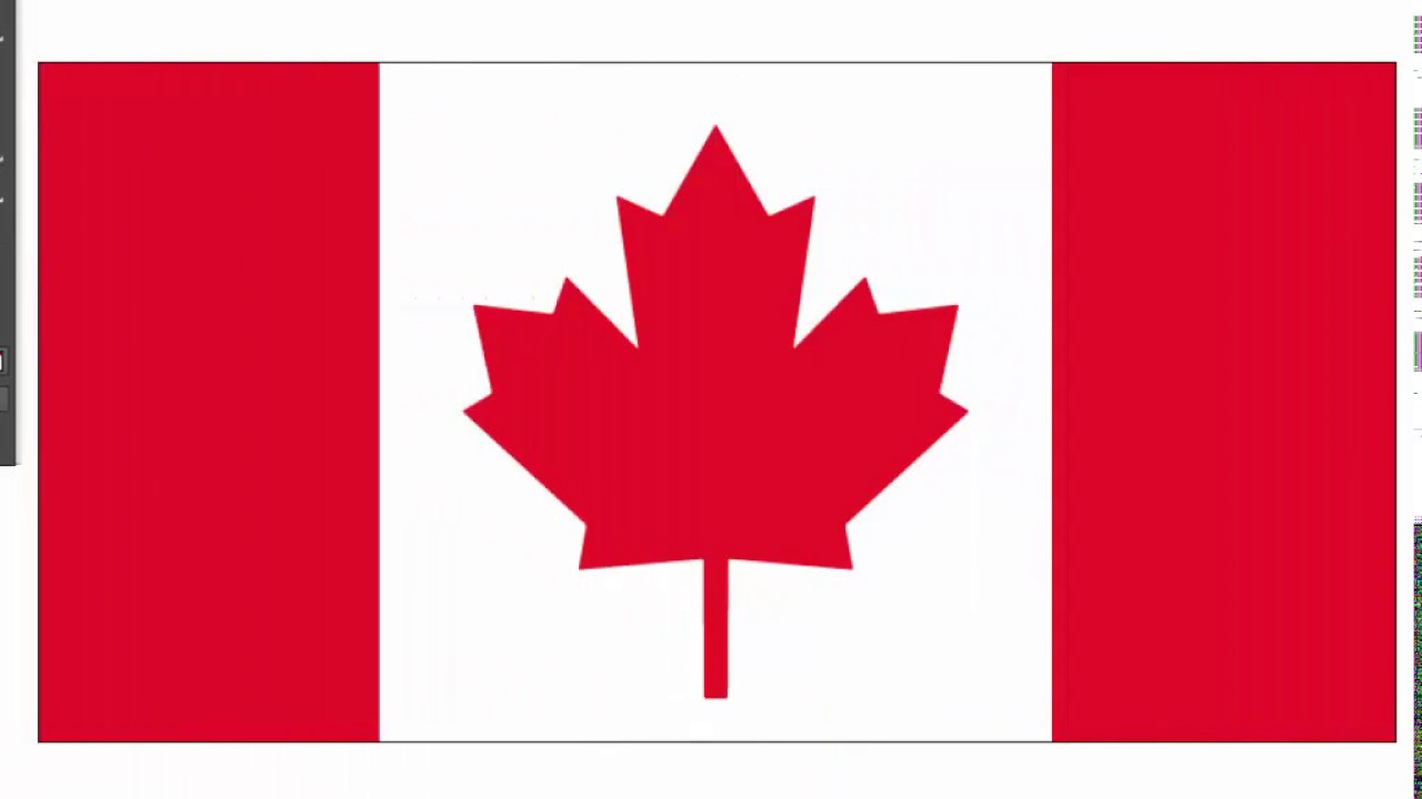 Canada Flag Adobe Illustrator Cs6 Tutorial Quick And Easy Way How To Draw From Sketch Youtube