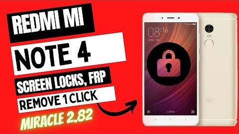 Redmi Note 4 FRP Unlock | Redmi note 4 Format Miracle 2.82 | How To Unlock Redmi 4 Miracle