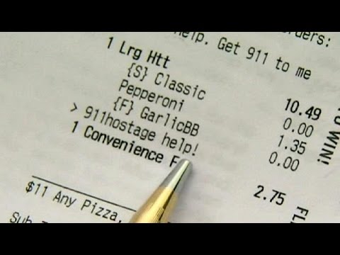 "I'm being held hostage" pleads woman in pizza order