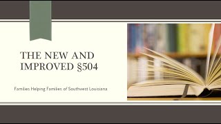 Section 504 Explained Recording 10 17 2025