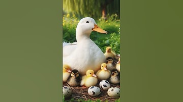 Amazing a Duck Try Hatching Many Eggs in Wood Cave Nest - Duck Hatching #shortvideo