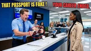 4344. Gate Agent Viciously Destroys Black Woman's Passport — The Badge She Pulls Out Next Makes Hi