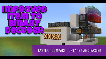 Improved Item to Binary Decoder Bedrock 1.16