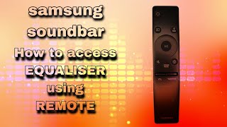 Hidden settings Samsung soundbar | built in 6 Band EQ