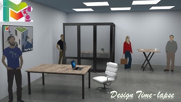 SketchUp Design Time-lapse | Office Furniture
