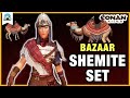 Shemite mercenary set shemite armor weapon  camel saddle  bazaar showcase  conan exiles