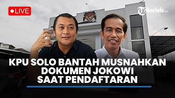🔴LIVE : Penjelasan Resmi KPU Surakarta soal Heboh Musnahkan Arsip Ijazah Jokowi