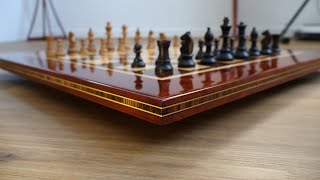 Zebra Wood Inlay Chessboard