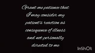 Nurse's Prayer - Lord, make me a vessel of thy blessing