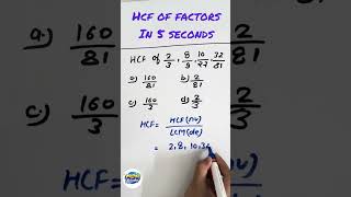 Day-102 | Find HCF of factors in 5 second #mathshorts #maths #shortsfeed #shorts #lcm_and_hcf_trick