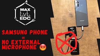Sports Performance Samsung Phone, no External Microphone Support (solution)