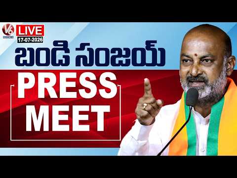 LIVE : Union Minister Bandi Sanjay Press Meet | V6 News - V6NEWSTELUGU