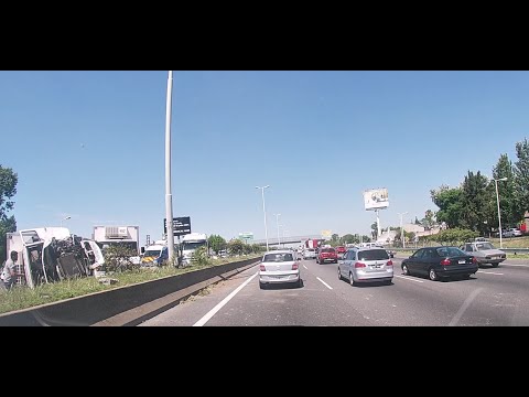 Autopista del Oeste Driving HD  Accidente y congestión en Acceso Oeste Buenos Aires Provincia