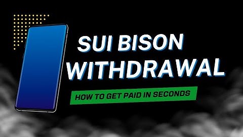 HOW TO MAKE A WITHDRAWAL FROM YOUR SUI BISON APP
