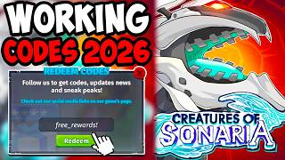 ALL WORKING CREATURES OF SONARIA CODES ROBLOX - All New Creatures of Sonaria Codes 2026! (UPDATED)