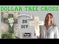 DOLLAR TREE CROSS | 3D WOOD CROSS DIY | EASTER DECOR AND YEAR ROUND!