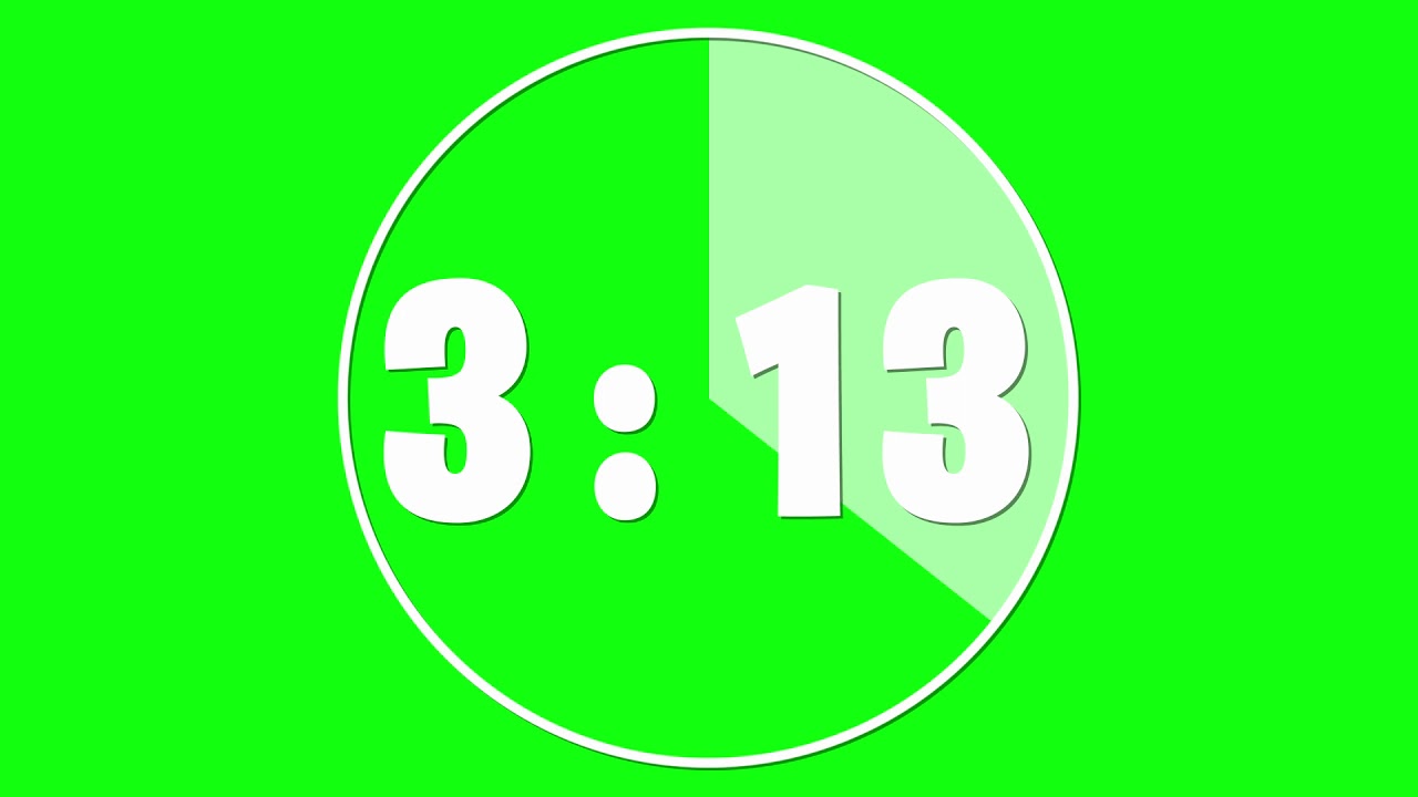 5 Minute Countdown Green Screen Chroma Animation - YouTube