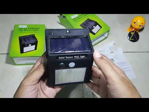 Unboxing Lampu Solar Cell Mini | Solar Powered LED Wall Light. 