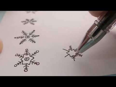 [DRAWING] How to draw snowflakes for Christmas card | Cách vẽ bông tuyết đơn giản mùa Giáng Sinh | Foci