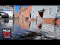 Barely a cloud in the sky and yet Portland, Maine is flooding