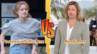 Brad Pitt Vs Vivienne Jolie-Pitt (Angelina Jolie's Daughter) Transformation  From Baby To 2023