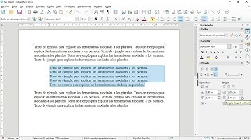 Libreoffice 7.  Writer.  Sangrías