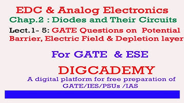 EDC & AE Diodes Lect 1-5 GATE Questions on depletion layer