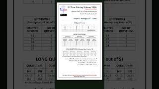 12th-Class biology pairing scheme 2026