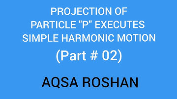 Projection of Particle "P" Executes Simple  Hormonic Motion | Part 2 | Time Period | Aqsa Roshan