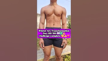 Winter Arc Transformation Day (90/90) ❤️💪#shorts #homeworkout  #motivation #fitness #gym