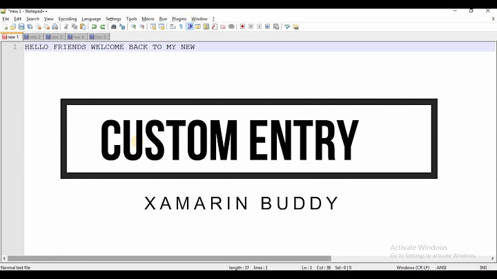 Xamarin Forms Custom Border Rounded Entry
