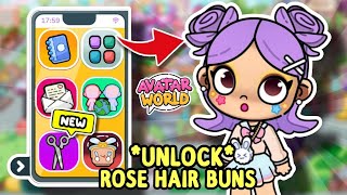 *UNLOCK* NEW ROSE HAIR BUNS IN AVATAR WORLD 🌹😍 screenshot 1