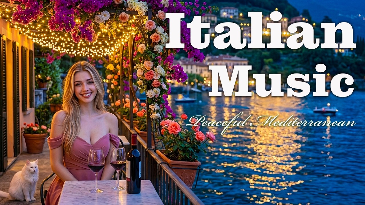 🎶 Italian Vibes & Mediterranean Music 🎶 2+ Hours Relaxing Italy Coast & Lake Como Ambience 4K