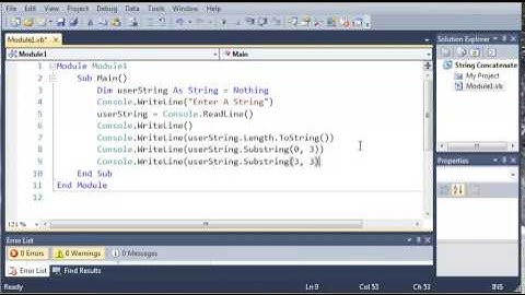 Visual Basic Tutorial   20   SubStrings