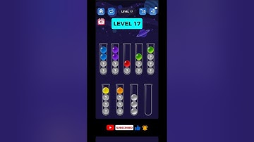 "Ball Sort Puzzle Game | All Levels Walkthrough | Level [17] Full Gameplay"🥎🥎 |  #gaming #minigames