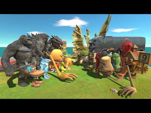 Who Win Team Brainrot Rengreng Bus  vs Team King Kong Animal Revolt Battle Simulator