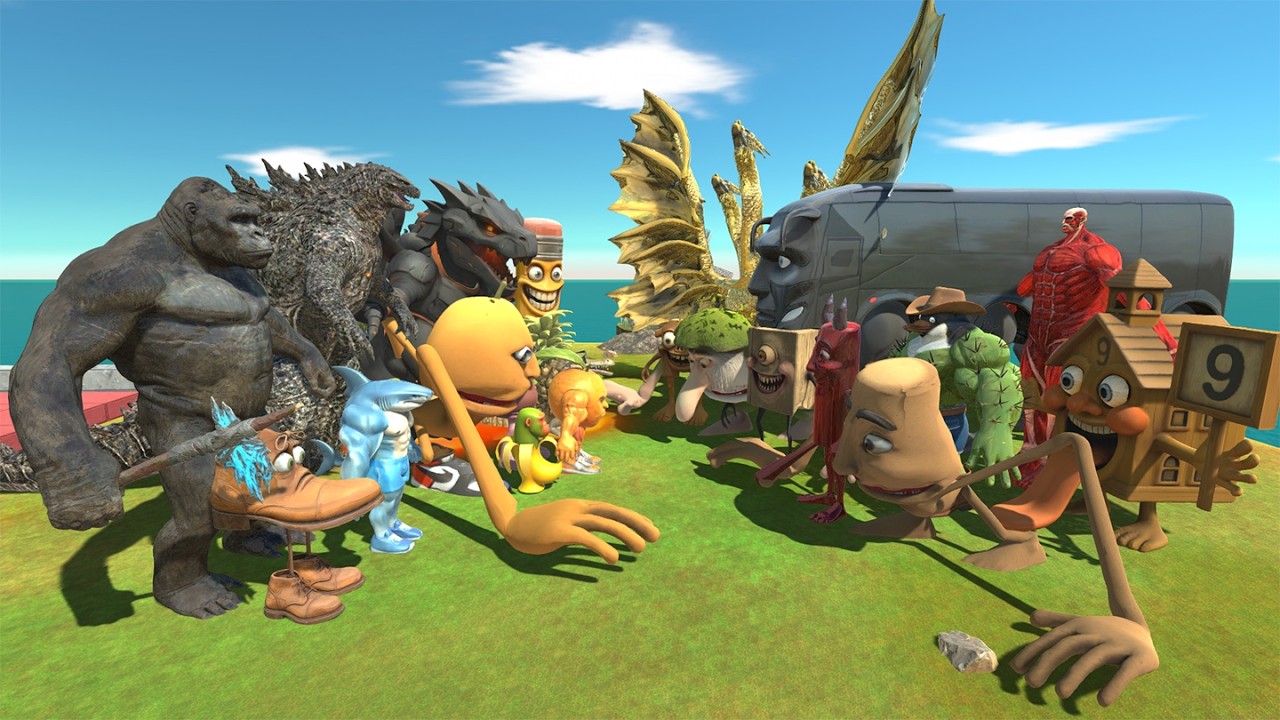 Who Win Team Brainrot Rengreng Bus  vs Team King Kong Animal Revolt Battle Simulator