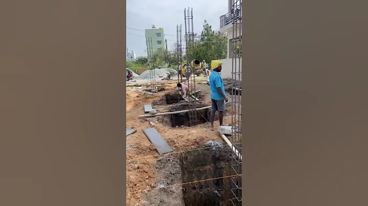 Reinforcement Column Construction #shorts #Column #Concrete #footing