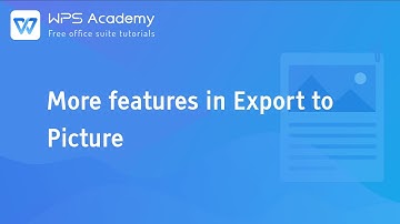 [WPS Academy] 1.9.5 Word:More features in Export to Picture