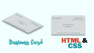 Awesome HTML and CSS Card : Business Card